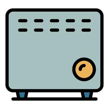 Electric valve convector icon vector flat Illustrazione stock