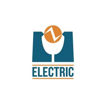 Electric Vector logo design Stock Illustration