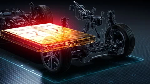 Electric Vehicle Battery Core Technology Display Stock-Footage 327914909