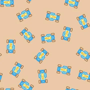 Electric vehicle battery vector seamless pattern Illustrazione stock