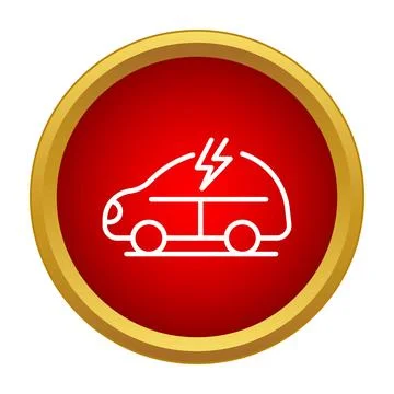 Electric vehicle charging concept with lightning bolt symbol Stock Illustration