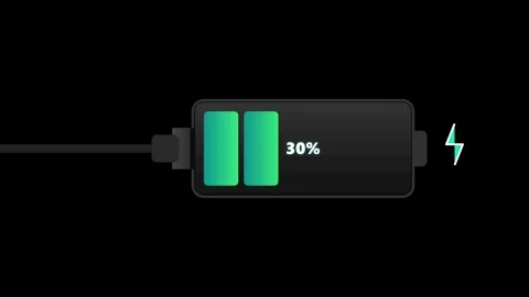 Electric Vehicle Charging Interface with Teal and Green Energy Level Progre.. Видео 346202179