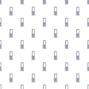 Electric vehicle charging stations creating a modern seamless pattern Stockillustratie