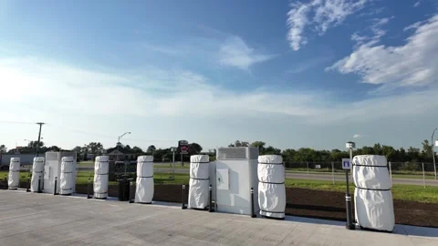 Electric vehicle station 스톡 동영상 284235682