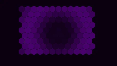 Electric violet hexagonal tessellation for pattern wave visuals. Professional Stock Footage 342624168