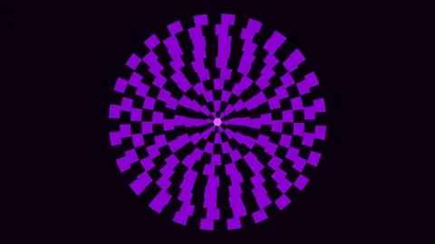Electric violet hypnotic circles for optical illusion visuals. Professional 스톡 동영상 342624345