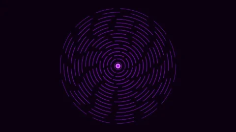 Electric violet neon rings for psychedelic glow visuals. Professional 스톡 동영상 342624308