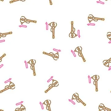 Electric violin vector seamless pattern Stock Illustration