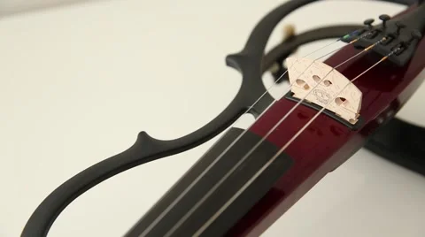 Electric Violin on white background Stock Footage 65338961