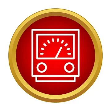 Electric volt meter showing power measurement icon Illustrazione stock
