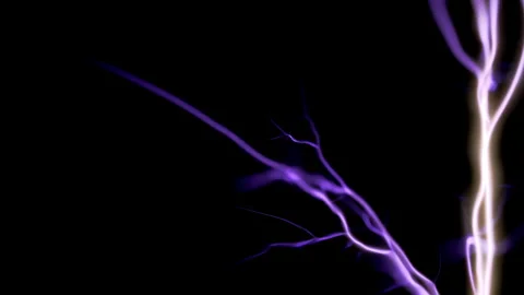 Electric Voltage Pulse Creating Glows In Black Space 库存影片 302396300