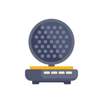 Electric waffle maker preparing delicious breakfast waffles Stock Illustration