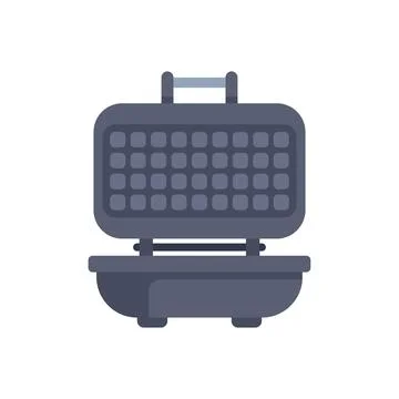 Electric waffle maker preparing delicious breakfast waffles Stock Illustration