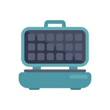 Electric waffle maker preparing delicious breakfast waffles Stock Illustration