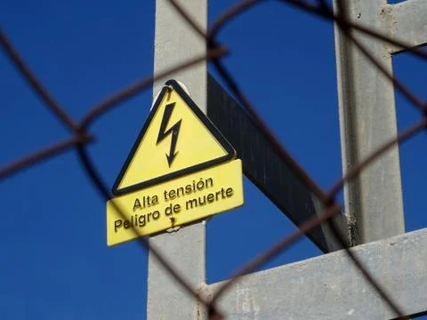 Electric warning Stock Photos
