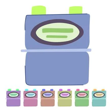 Electric water gas meter vector cartoon graphic Stock Illustration
