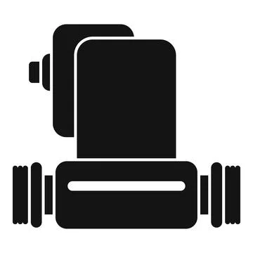 Electric water pump for central heating system icon Stock Illustration