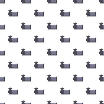 Electric water pump seamless pattern on white background Stock Illustration