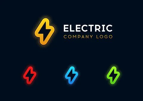 Electric wave vector logo design Stock Illustration