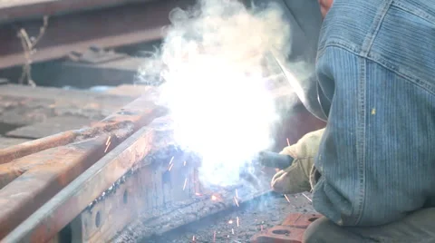 Electric welding Stock Footage 1018337