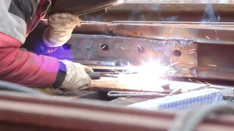 Electric welding Stock Footage 1018495