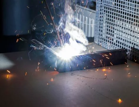 Electric welding Stock Photos