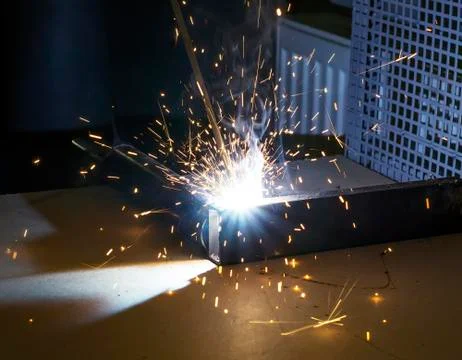 Electric welding Stock Photos