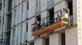 Electric winch on the building under construction HD Footage