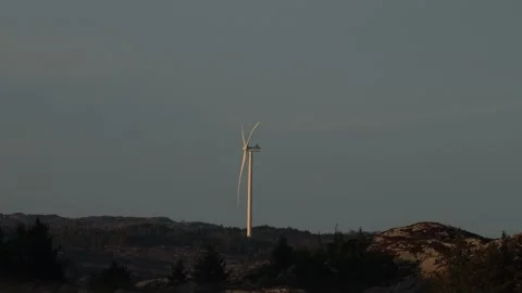Electric windmill in Lindesnes Stock Footage 308811963