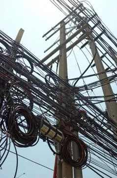 Electric wire Stock Photos