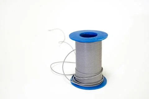 Electric Wires / Cables. Multicolored computer cable isolated on white backgr Stock Photos