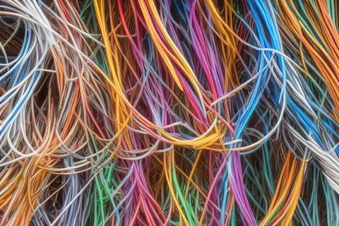 Electric Wiring Multicolored Installation Cable. IA technology Stock Illustration