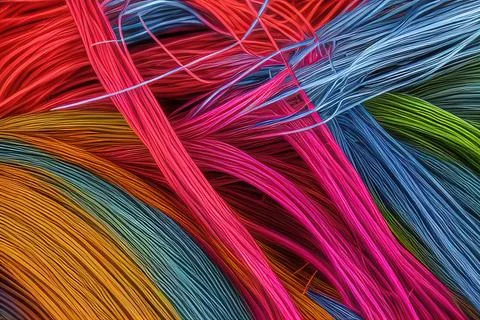 Electric Wiring Multicolored Installation Cable. IA technology Stock Illustration