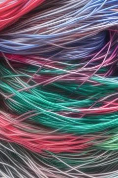 Electric Wiring Multicolored Installation Cable. IA technology Stock Illustration