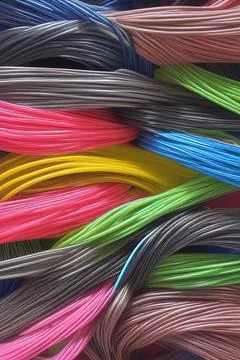 Electric Wiring Multicolored Installation Cable. IA technology Stock Illustration