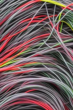 Electric Wiring Multicolored Installation Cable. IA technology Stock Illustration