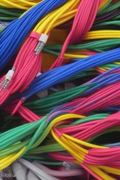 Electric Wiring Multicolored Installation Cable. IA technology Stock Illustration