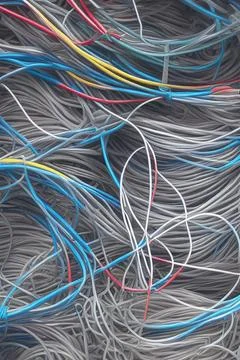 Electric Wiring Multicolored Installation Cable. IA technology Stock Illustration