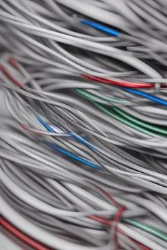 Electric Wiring Multicolored Installation Cable. IA technology Stock Illustration