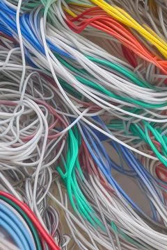 Electric Wiring Multicolored Installation Cable. IA technology Stock Illustration