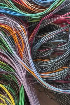 Electric Wiring Multicolored Installation Cable. IA technology Stock Illustration