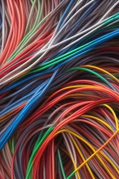 Electric Wiring Multicolored Installation Cable. IA technology Stock Illustration