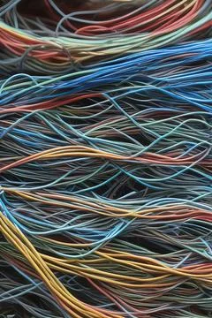 Electric Wiring Multicolored Installation Cable. IA technology Stock Illustration