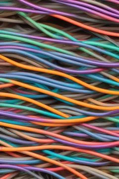 Electric Wiring Multicolored Installation Cable. IA technology Stock Illustration
