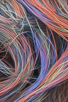 Electric Wiring Multicolored Installation Cable. IA technology Stock Illustration
