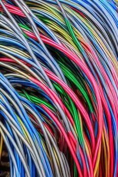 Electric Wiring Multicolored Installation Cable. IA technology Stock Illustration