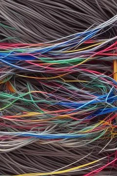 Electric Wiring Multicolored Installation Cable. IA technology Stock Illustration