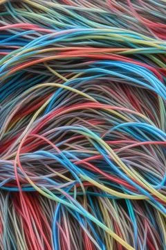 Electric Wiring Multicolored Installation Cable. IA technology Stock Illustration