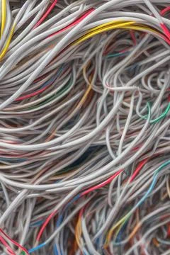 Electric Wiring Multicolored Installation Cable. IA technology Stock Illustration