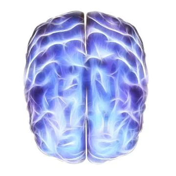 Electrical activity in the brain, artwork Stock Illustration